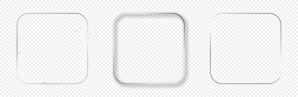 银色发光圆形矩形框架图片下载