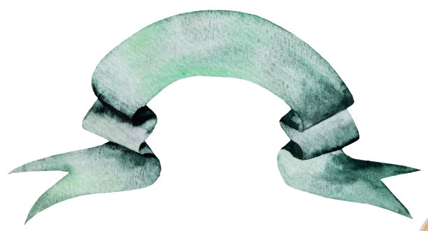 复古绿色水彩横幅与复制空间图片下载