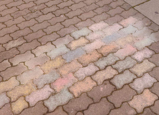 彩色的铺路石图片下载