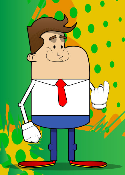 商人用邀请的手势，表示来这里的意思。图片下载