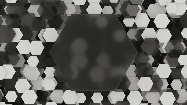 三维抽象背景几何形状与空玻璃框架图片下载