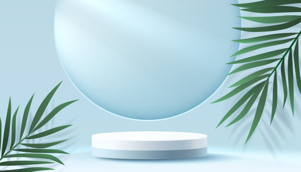 舞台舞台灯光，舞台舞台场景与奖项，装饰元素背景。向量图片下载