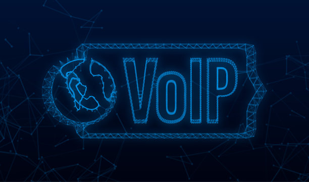 VoIP技术，voice over IP。互联网电话横幅。丛图标。矢量图图片下载