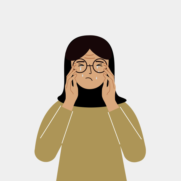 心烦意乱的女人用手抱住他的头哭泣。怨恨、痛苦和沮丧的概念。图片下载