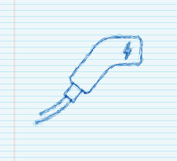 电动汽车充电站图标。电动汽车充电。电动汽车。草图图标。矢量图图片下载