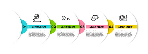 设有木工台锯、园艺风机、电动圆刨工具。业务信息模板。向量图片下载