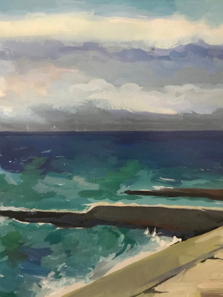 壮丽的海景画图片下载