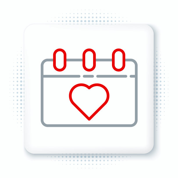 直线日历与8个3月图标孤立在白色背景。国际妇女节快乐。色彩斑斓的轮廓的概念。向量图片下载