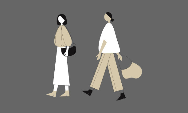 时尚风格的民族妇女在不同的布料和摆姿势的春夏季旗帜海报背景贺卡图片下载