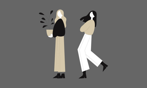 时尚风格的民族妇女在不同的布料和摆姿势的春夏季旗帜海报背景贺卡图片下载