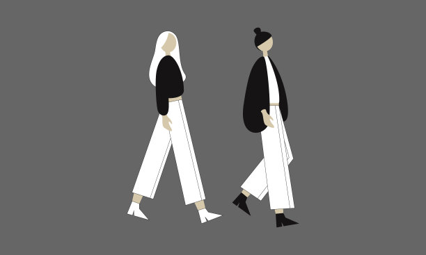 时尚风格的民族妇女在不同的布料和摆姿势的春夏季旗帜海报背景贺卡图片下载