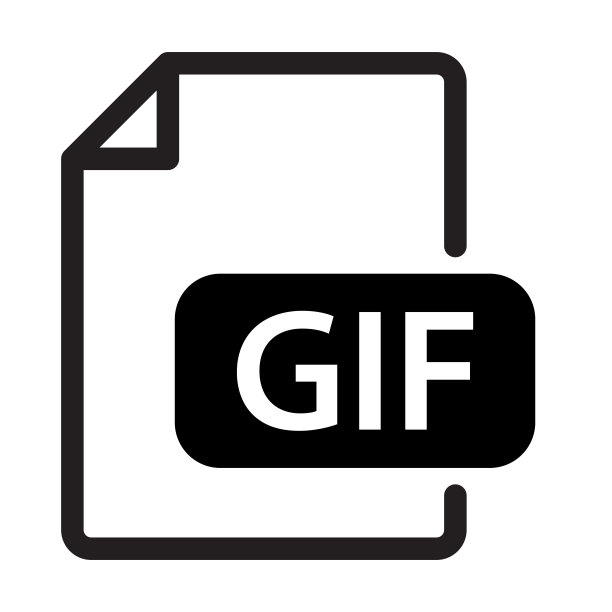 Gif图标矢量图形设计，标志，网站，社交媒体，移动应用程序，UI插图图片下载