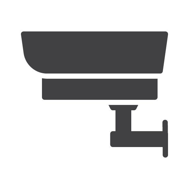 安全监控摄像机矢量图标图片下载