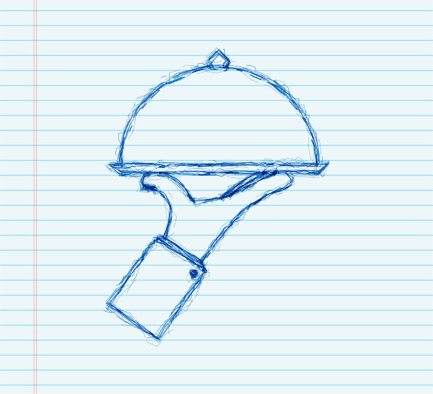 欢迎挂签。签约的门。草图图标。矢量插图。图片下载