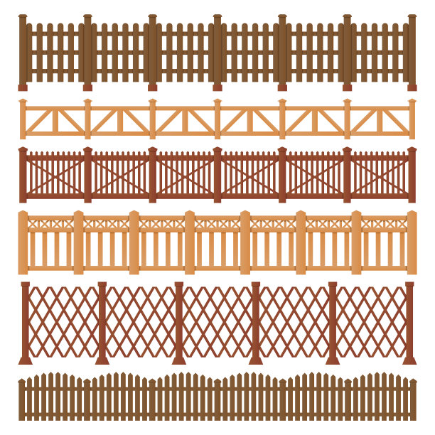 木栅栏，花园和农舍的木门图片下载