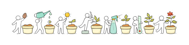 小矮人种植植物图片下载