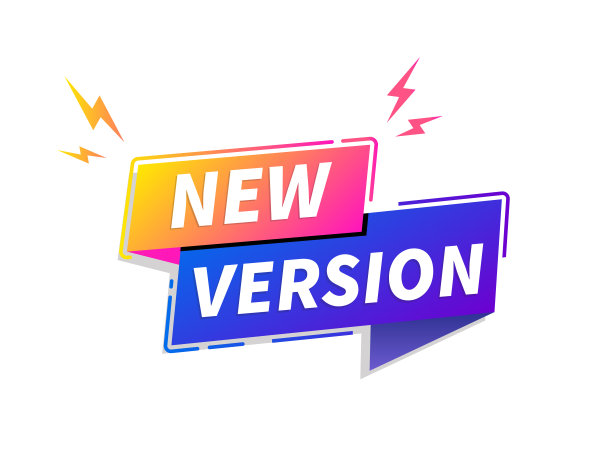 彩色矢量横幅标签新版本图片下载