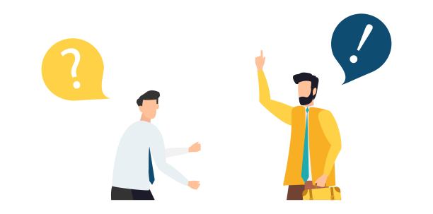 人们说话，老板生气员工，矢量图片下载