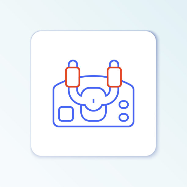 线飞机舵机图标孤立在白色背景。飞机控制轮。色彩斑斓的轮廓的概念。向量图片下载