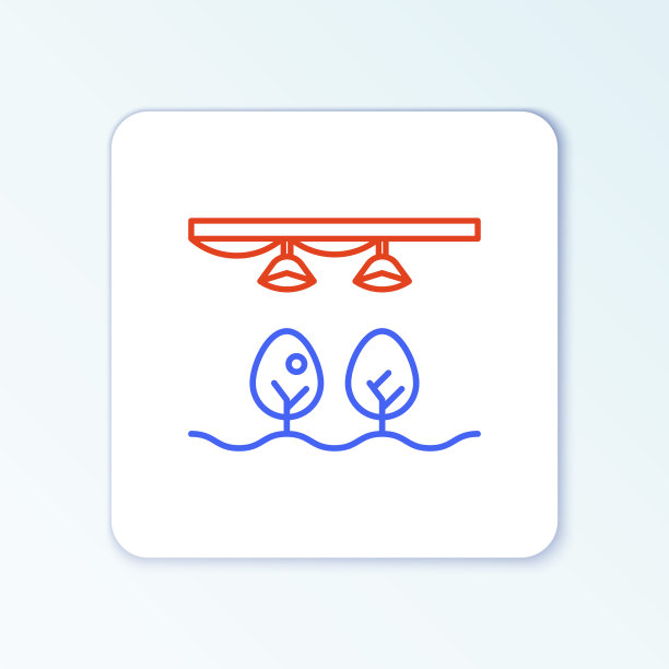 线智能农场与灯泡和植物符号图标孤立在白色背景上。色彩斑斓的轮廓的概念。向量图片下载