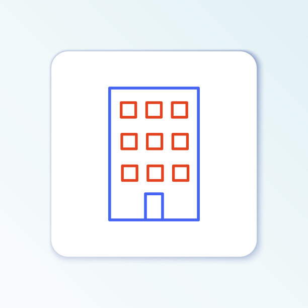 Line House图标孤立在白色背景上。家的象征。色彩斑斓的轮廓的概念。向量图片下载