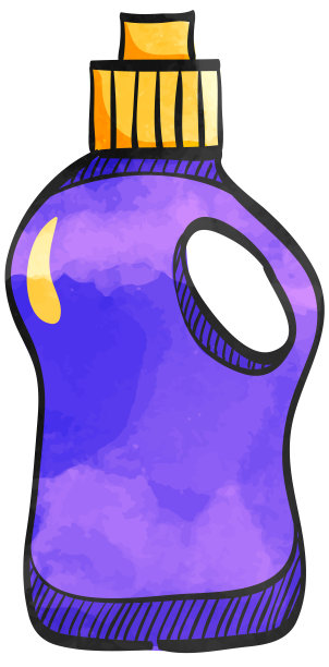 水彩风格图标洗涤剂瓶图片下载