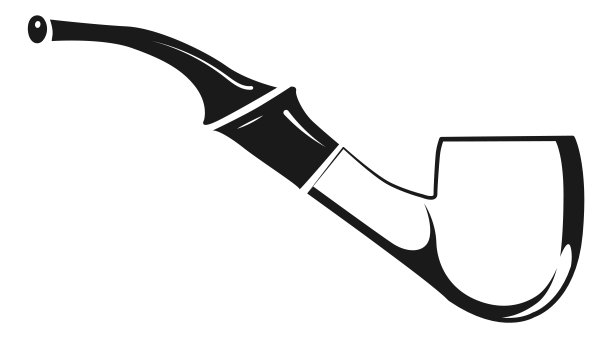 烟斗图标。老式吸烟标志图片下载
