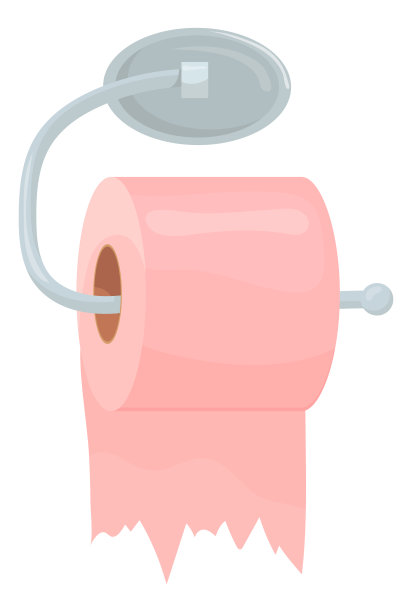 挂厕纸。软组织卷在支架上图片下载