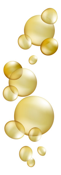 现实的石油泡沫。金黄色透明球图片下载