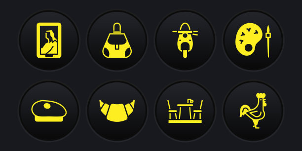 设置法国贝雷帽画笔与调色板图片下载