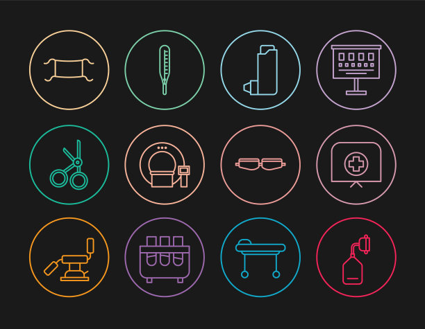 带十字的医用氧气面罩护士帽图片下载