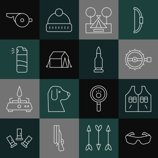 设置线眼镜狩猎夹克陷阱狩猎图片下载