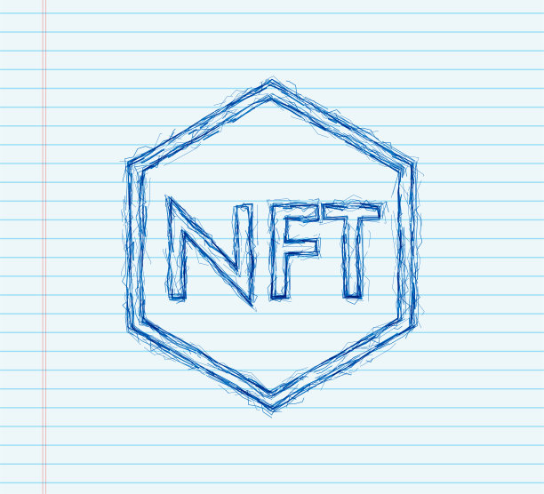 Sketch art pattern with NFT用于游戏背景设计。加密货币金融概念。货币图标。图片下载