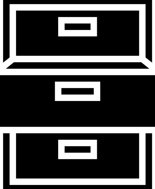 抽屉打开字形图标图片下载