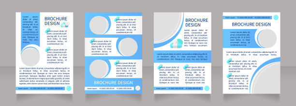 药品适应症和禁忌症空白宣传册布局设计图片下载