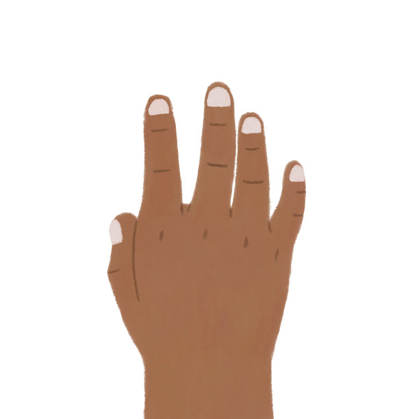 儿童手的插图;橄榄色皮肤图片下载
