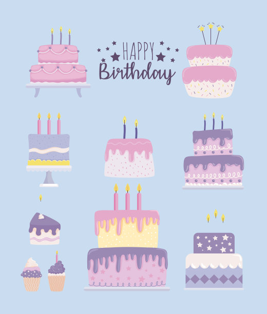 快乐的生日蛋糕图片下载