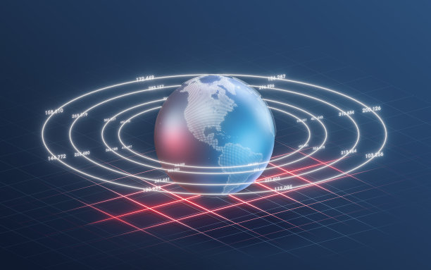 大数据与地球，信息技术概念，3d渲染。图片下载