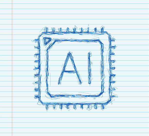 人工智能登陆页面。人工智能图标。矢量插图。草图图标图片下载