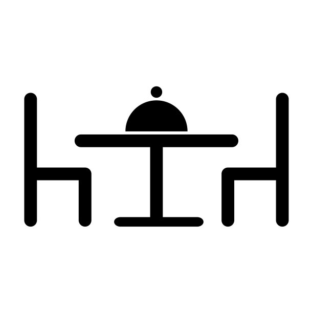 一张桌子和两把椅子。素描插图在光的背景。图标的概念设计。矢量插图。股票的形象。图片下载