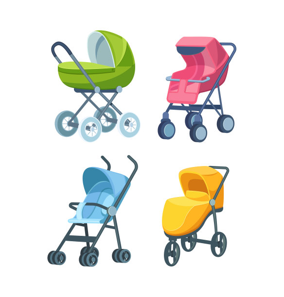 集儿童彩色折叠婴儿车，童车，婴儿车，童车，婴儿运输图片下载