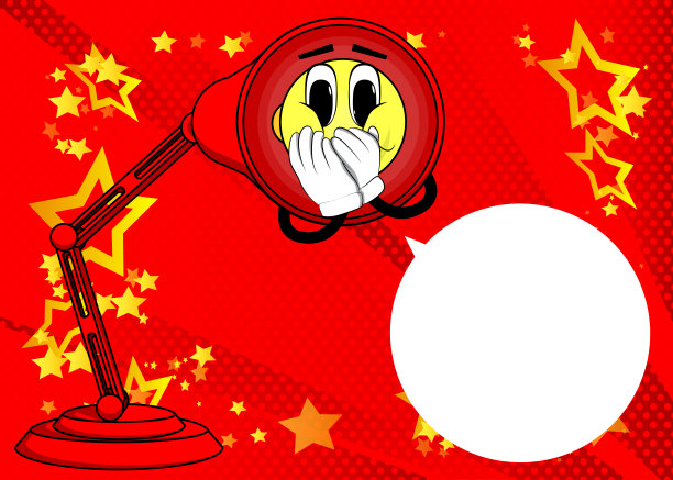 用手捂住嘴的床头灯。图片下载