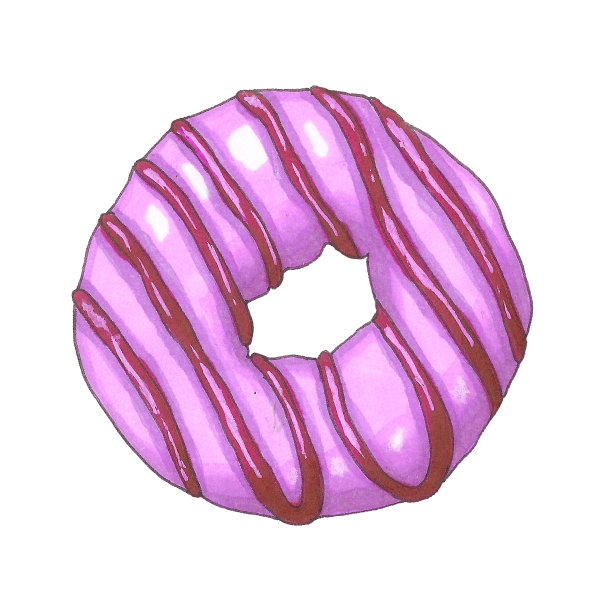 美味可爱的甜甜圈插图图片下载