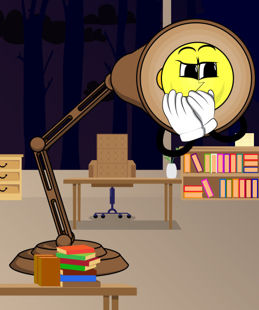 用手捂住嘴的床头灯。图片下载