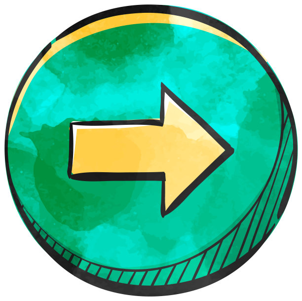 水彩风格图标箭头图片下载