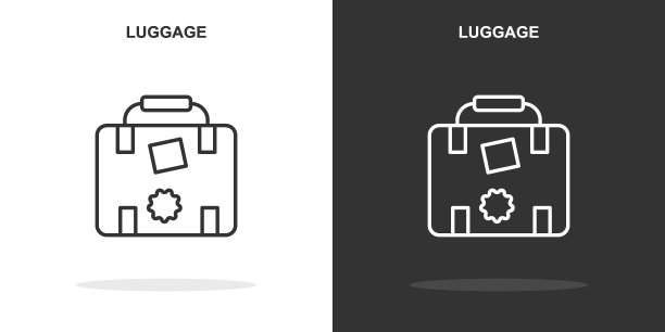 行李行图标。简单的轮廓的风格。行李线性迹象。矢量插图孤立在白色背景上。可编辑的stroke EPS 10图片下载