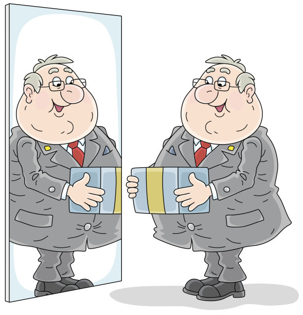 拿着礼盒的胖商人真开心图片下载