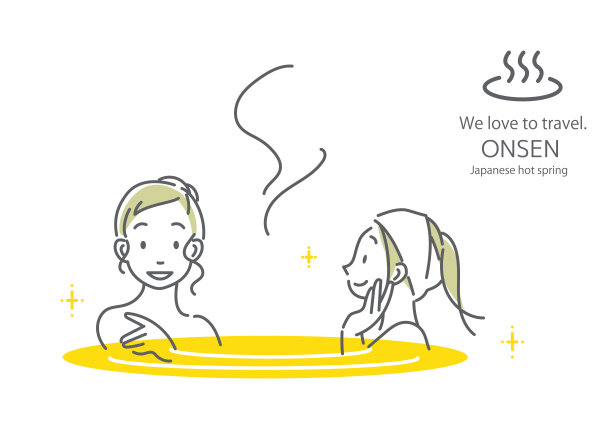 享受日本温泉的女性图片下载