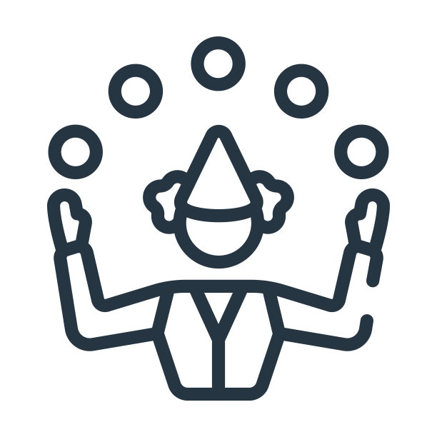 杂耍者细线图标。马戏团、小丑的线性图标源自游乐园概念孤立的轮廓标志。矢量插图符号元素的网页设计和应用程序。图片下载