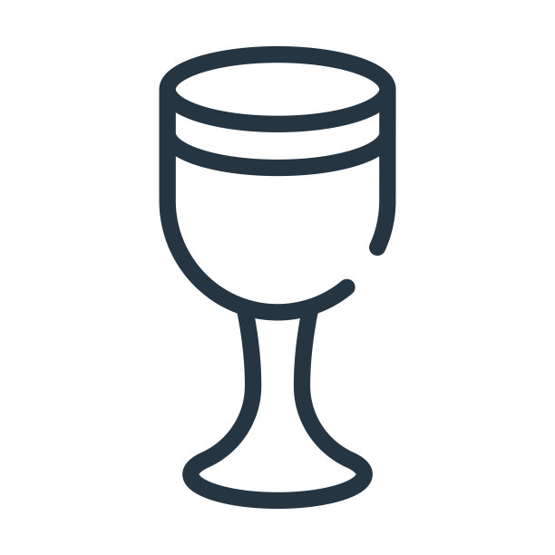 杯子细线图标。玻璃，香槟线性图标从中世纪概念孤立的轮廓标志。矢量插图符号元素的网页设计和应用程序。图片下载